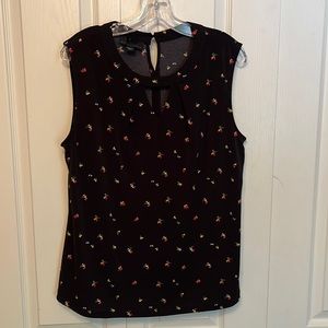 Attention (Kmart)  sleeveless black print top